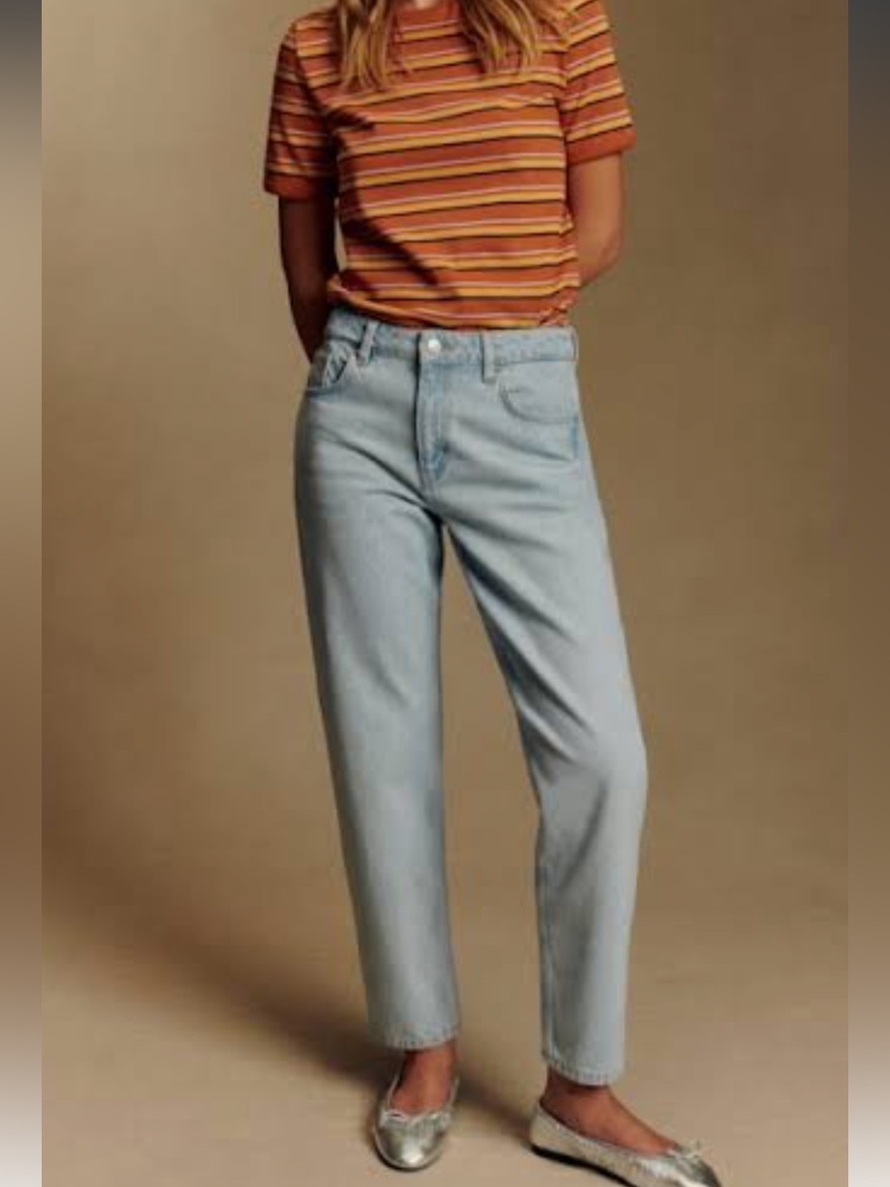 Sezane Light Blue Straight Leg Jeans